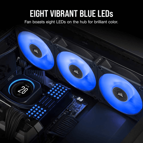Corsair ML120 LED Elite 120mm Blue LED Cabinet Fan (Single Pack)